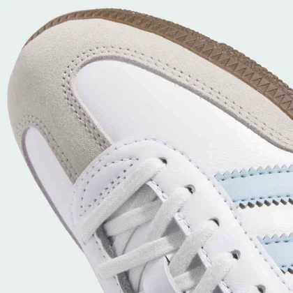 کفش کتانی سامبا سفید آبی samba adidas کد 275951