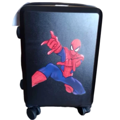 چمدان کودک مرد عنکبوتی سایز 24 رنگ مشکی ricardobeverlyhills