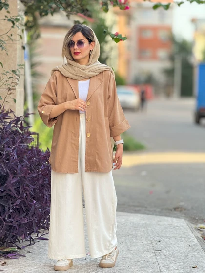 مانتو لینن سه دکمه11