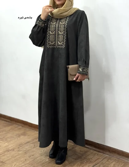 پیراهن مانتویی گلدوزی هدیه