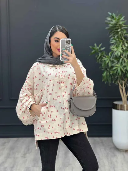 مانتو لینن طرح کاج