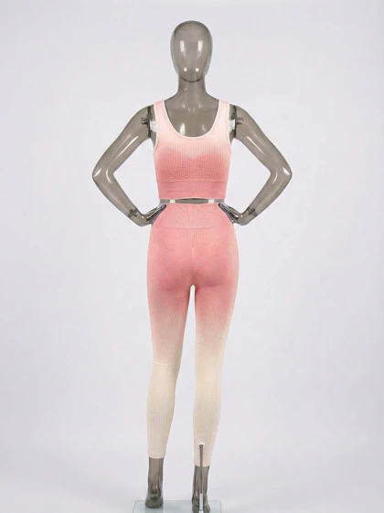 ست ورزشی زنانه بدنسازی سیملس گلبهی تای دای