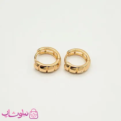 گوشواره حلقه‌ای ژوپینگ زنانه طرح طلا