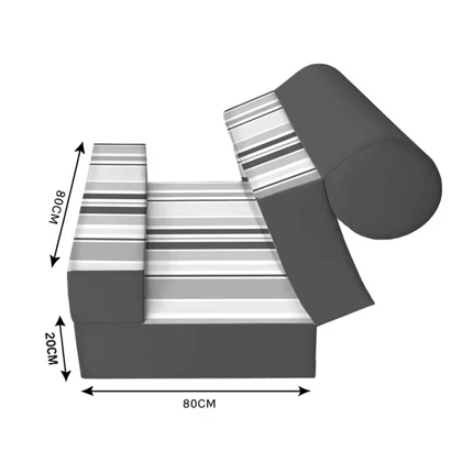 کاناپه تخت شو یک نفره راه راه کلاسیک مدل M1084
