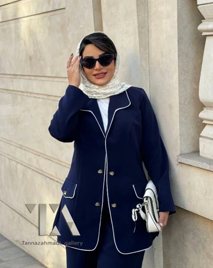 ست کت و شلوار «پناه» رنگ سورمه ای
