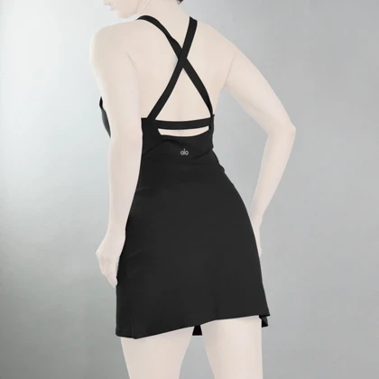 پیراهن تنیسی ورزشی زنانه الو مدل 25111 مشکی