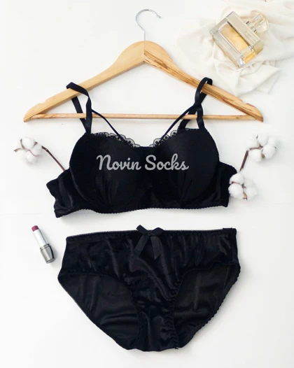 ست شورت و سوتین مخمل سایز 75