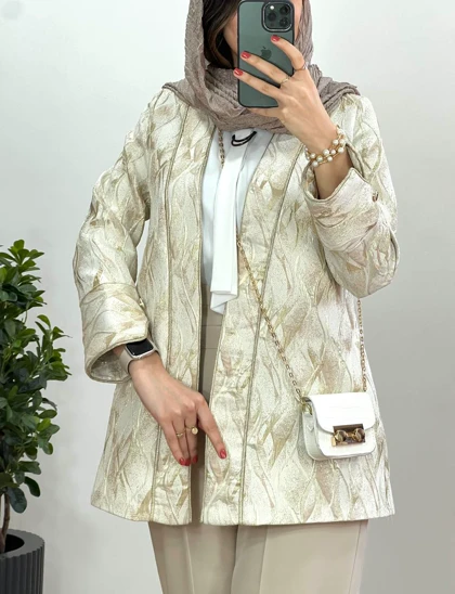 مانتو ژاکارد مغزی دوزی نفس