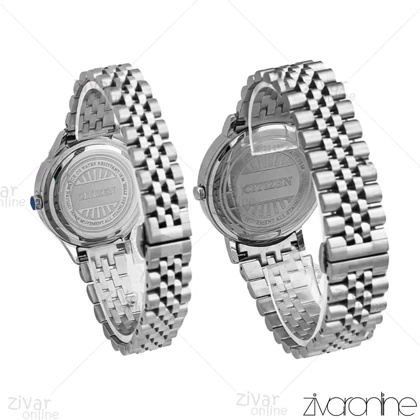 ست ساعت سیتیزن تمام نقره ای 107111