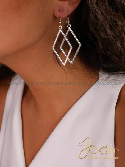 گوشواره زنانه ورشو عثمانی مدل لوزی کدE1135