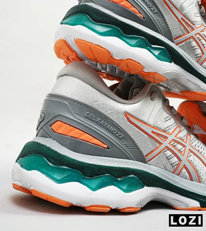 کتانی بزرگ پا طوسی روشن نارنجی ASICS GEL-KAYANO 27