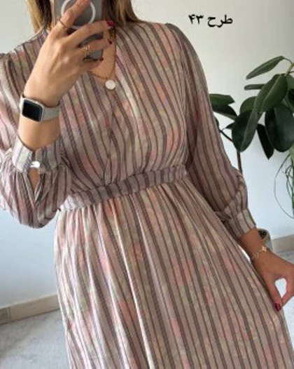 پیراهن حریر سرمه سری 11