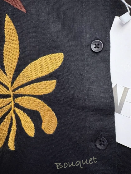 شومیز زارا گلدوزی مشکی