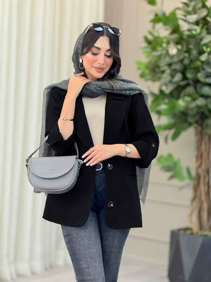 مانتو دو دکمه آستین پاگن آرنیکا