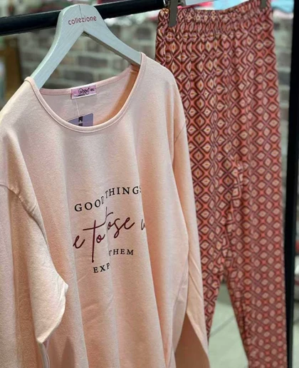 بلوز شلوار سایز بزرگ زنانه سکسن کد 40735