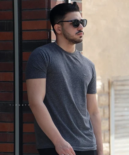 تیشرت ساده پنبه‌ای مردانه 0476