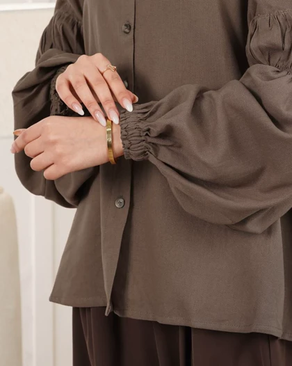 شومیز لینن قواره دار کد 29638