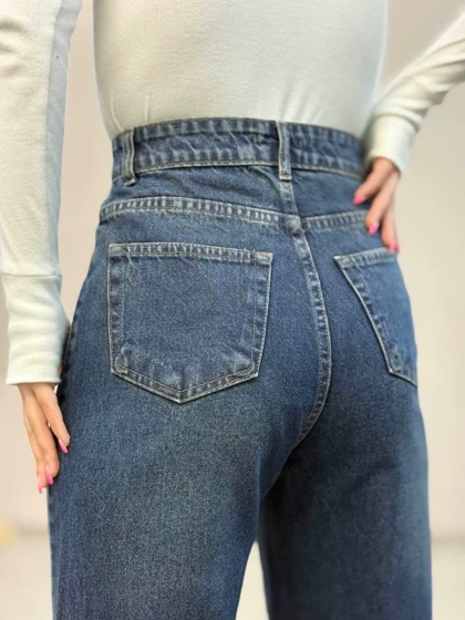 شلوار جین فلربگ سرمه ای 8170