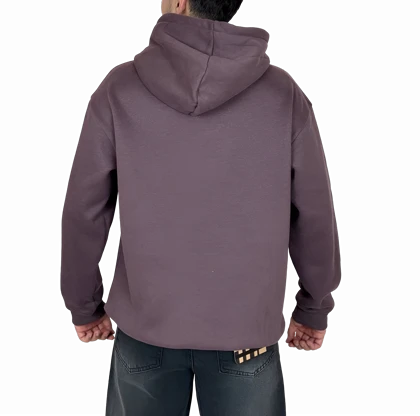 هودی بادمجانی اسپرت کلاهدار مردانه مدل RULGEN - جنس دورس توکرکی (گرم)