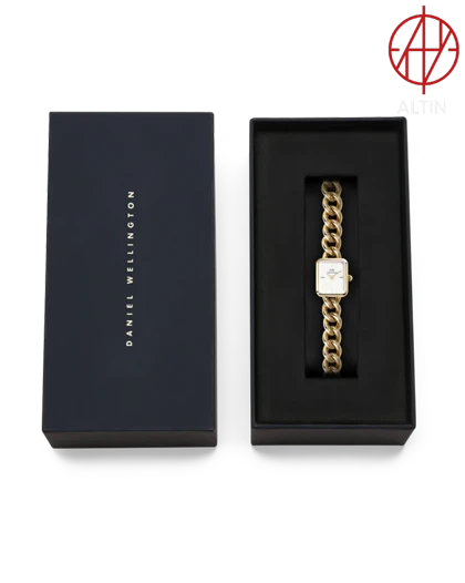 ساعت مچی زنانه دنیل ولینگتون Daniel Wellington مدل Quadro Mini Link Evergold کد DW00100836