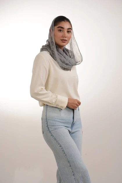 شومیز جلو بسته یقه شکاری