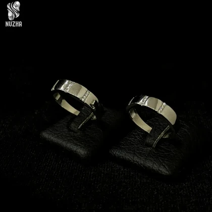 حلقه ست نقره زنانه ومردانه کدhs1001
