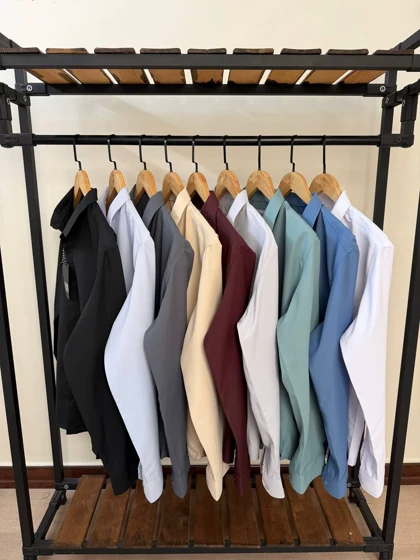 پیراهن آستین بلند قابپک مخفی2643