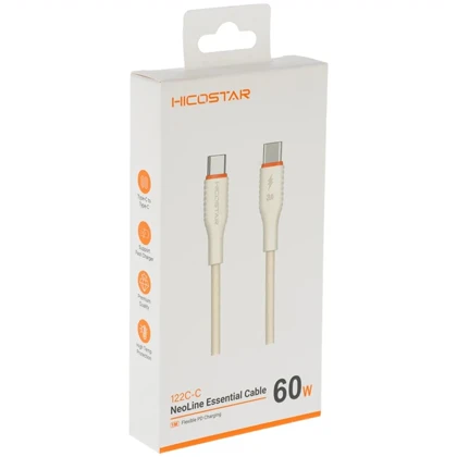 کابل تایپ سی 60 وات هایکو استار HICOSTAR مدل 122C-C یک متر