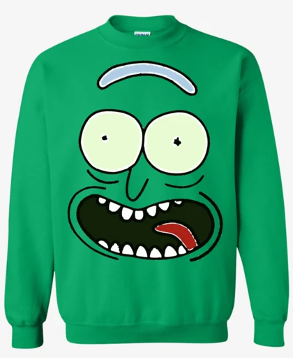 سویشرت طرح ریک و مورتی | Pickle Rick Face Men's sweatshirt کد 259853