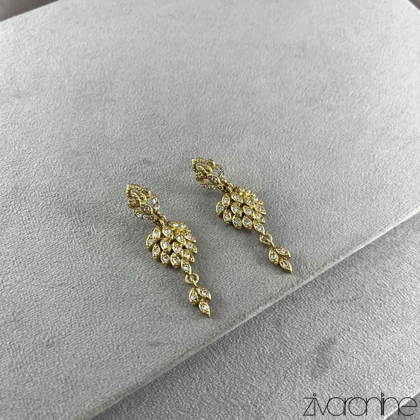 گوشواره زنانه مجلسی خوشه ای تمام نگین 20412