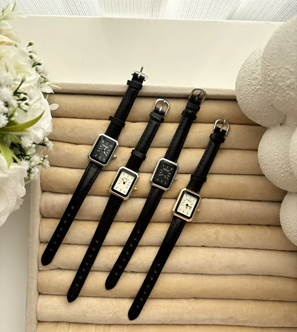 ساعت چرمی صفحه مستطیل زنانه 889