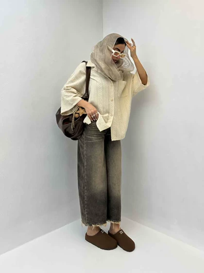شومیز آستین دکمه