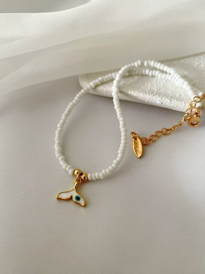 پابند مهره ای با آویز دم وال ysx