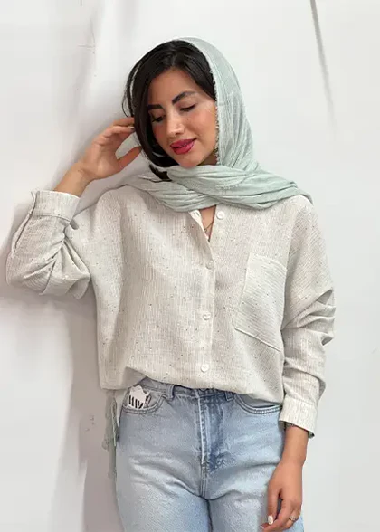شومیز پولکی کد 4060