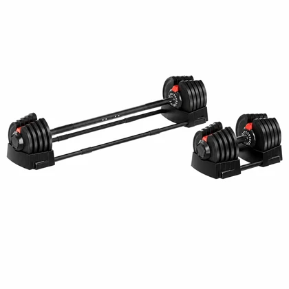 ست دمبل و هالتر متغیر بدنسازی طرح بوفلکس وزن 40 کیلوگرمی مدل Multifunction Adjustable 2 in 1 دو کاره بسته یک عددی
