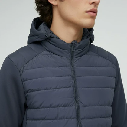 کاپشن ترکیبی کلاهدار (1006)