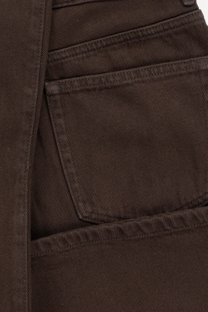 شلوار جین زنانه بگی قهوه ای تیره جک پات ریزشی رویال royal jeans
