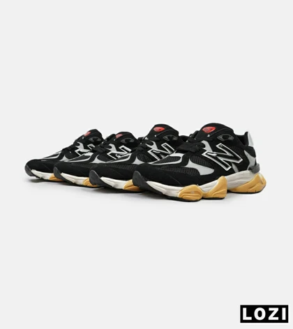 کفش کتانی مردانه و زنانه مشکی زرد NEW BALANCE 9060 مدل 5237