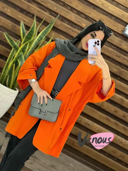 مانتو لینن یقه انگلیسی