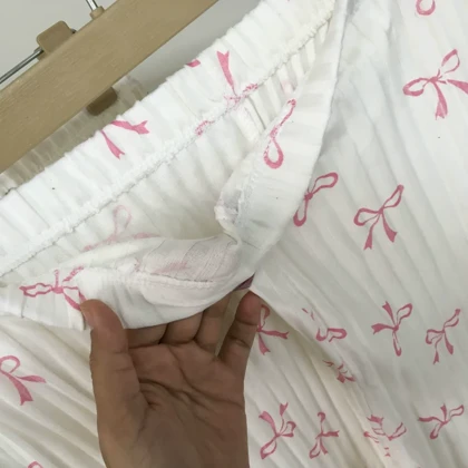 شلوارک پلیسه راحتی زنانه طرح دار