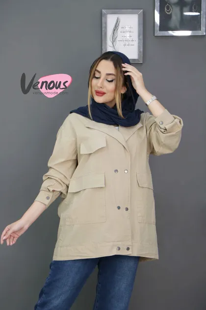 مانتو کتی لینن شش دکمه