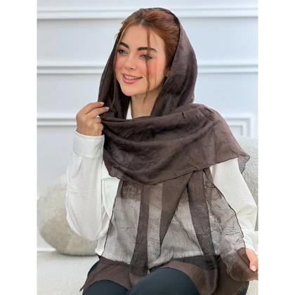 شال حریرنخ چروک مونو