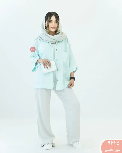 شومیز کتان سیلک 9645