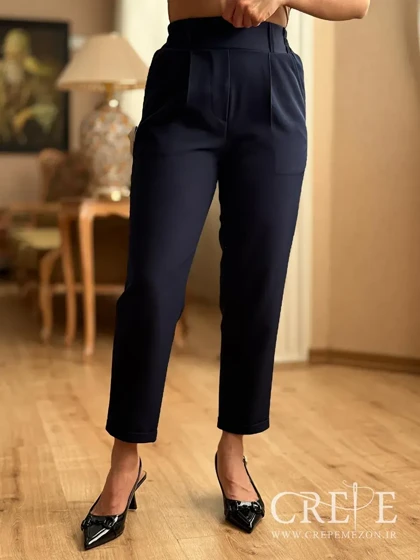 شلوار کرپ دوبل پاکتی قد 90