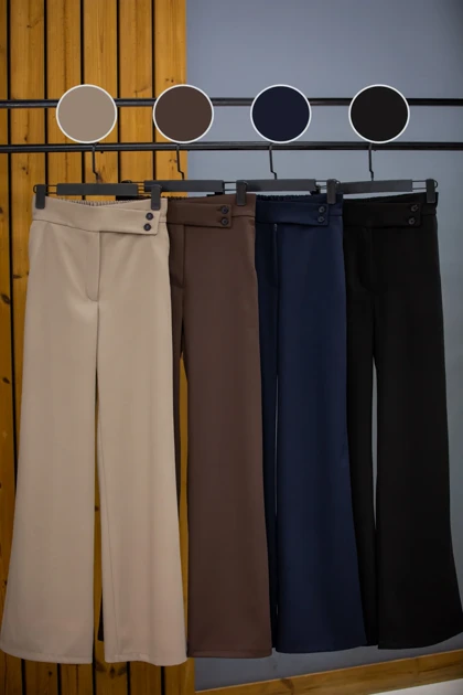 شلوار زنانه بلدینگ دکمه نما