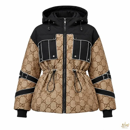 کاپشن ترکیبی کمر گتر Gucci
