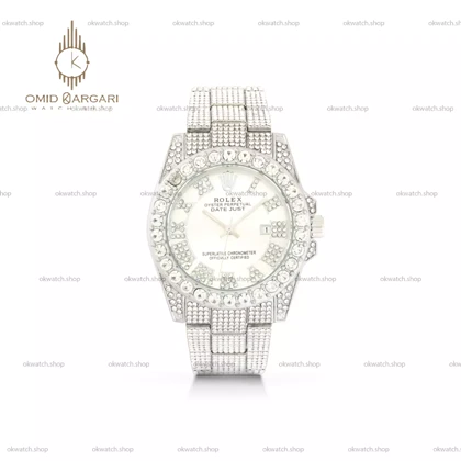 ساعت مچی رولکس دیت جاست فول نگین صفحه سفید Rolex Datejust