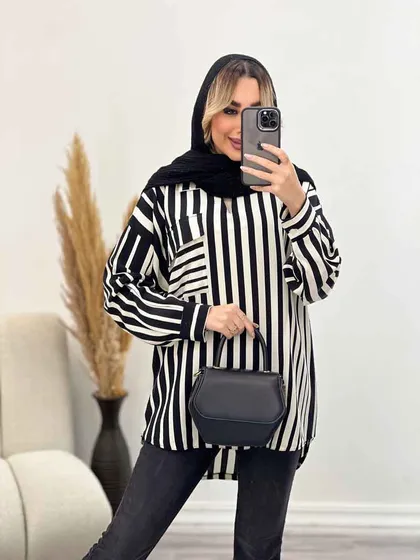 مانتو شومیزی راه راه