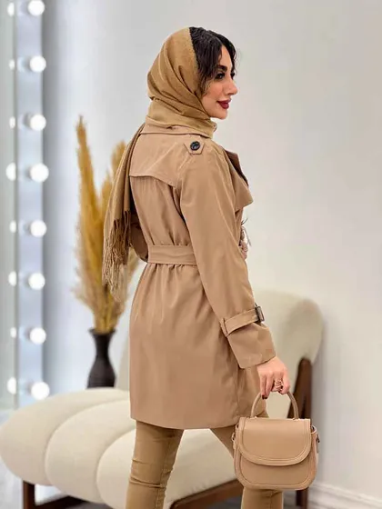 بارانی چهار دکمه آستین بند دار