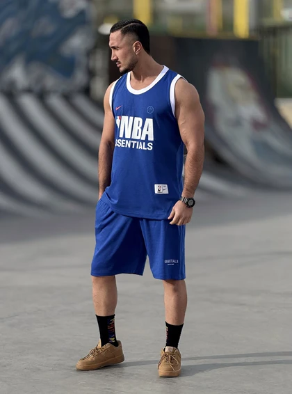 ست بسکتبالی نایک NBA (طرح اسنشیال) نخ پنبه و قواره لش (6 رنگ)